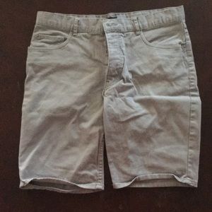 H&M 32 Flat Front Button Fly Shorts Gray